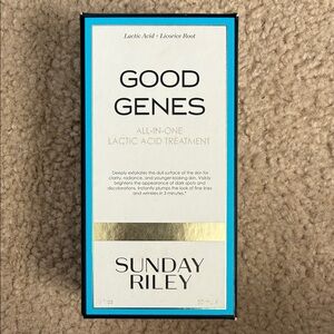 Sunday Riley Good Genes Lactic Acid Treatment - Blue and Gold Packaging